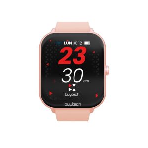 Smartwatch Buytech By-Alfa-Pk Cassa Rosa Con Cinturino Silicone Rosa