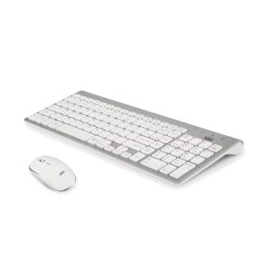 Tastiera + Mouse Wireless Adj Kw10 Platinum 520-00019 Silver