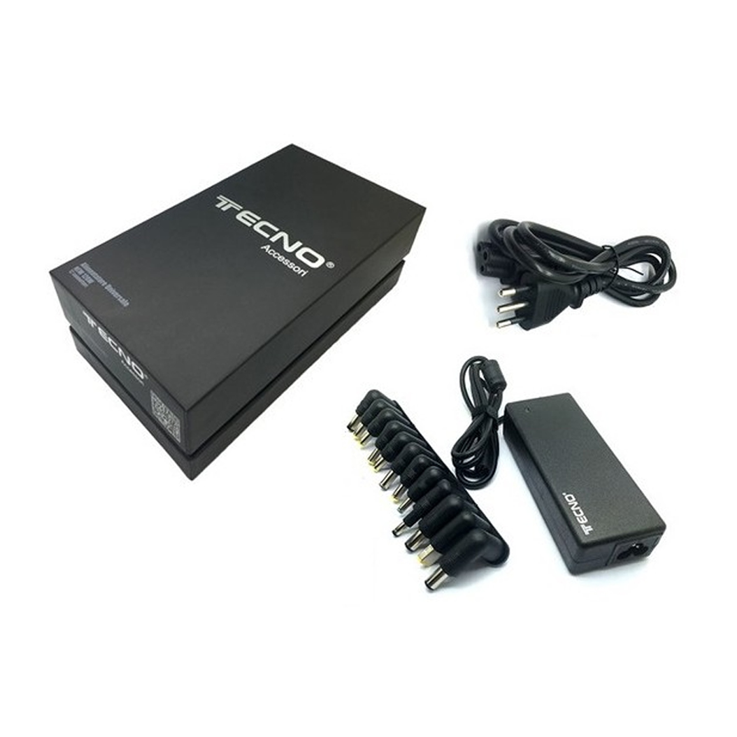 Alimentatore Universale Per Notebook Tecno Accessori 120w 2.4 Con 12 Adattatori Autosettanti N120 53.122