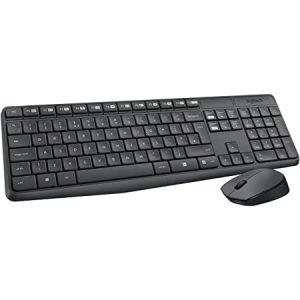 Tastiera + Mouse Ottico Wireless Logitech Combo Mk235 920-007913 Nero