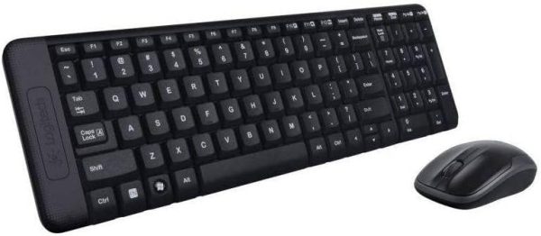 Tastiera + Mouse Ottico Wireless Logitech Combo Mk220 920-003721 Nero