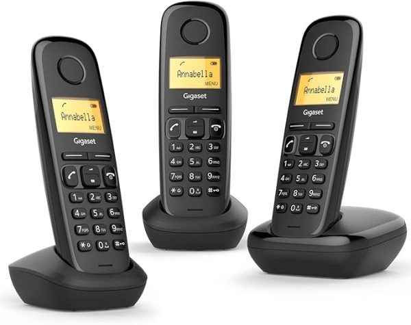 Cordless Siemens Gigaset A170 Trio Black