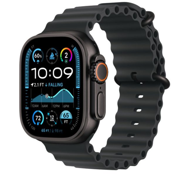 SMARTWATCH APPLE WATCH SERIES ULTRA 2 49MM GPS + CELLULAR TITANIO NERO SILVER CINTURINO OCEAN BRAND BLACK MX4P3TY/A