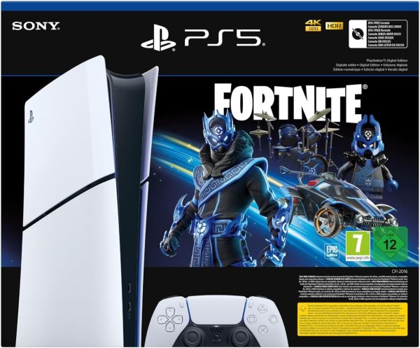 Console Ps5 Digital Edition Slim 1tb Sony Bundle Fortnite White Italia