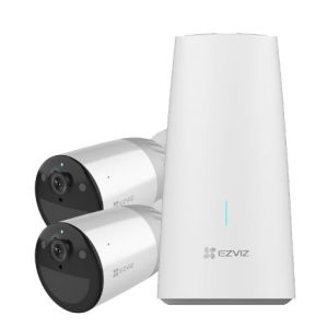KIT 2 TELECAMERE DI VIDEOSORVEGLIANZA DA ESTERNO FHD EZVIZ A BATTERIA + BASE EZVCSBC1B2
