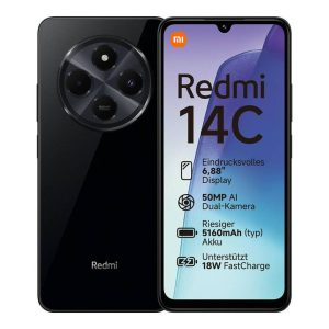 SMARTPHONE XIAOMI REDMI 14C NFC 8+256GB DUOS BLACK EUROPA