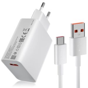 CARICABATTERIA DA RETE XIAOMI BHR9956EU USB-A 33W + CAVO TYPE-C WHITE