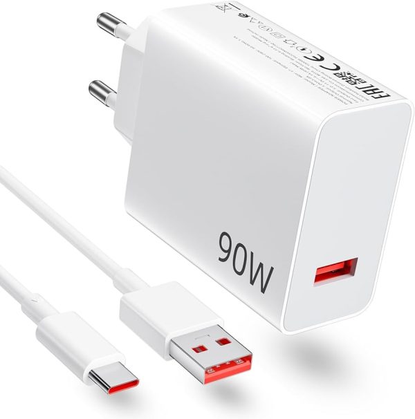 CARICABATTERIA DA RETE 90W XIAOMI BHR07ZBEU USB + CAVO TYPE-C