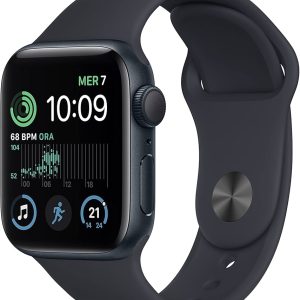 SMARTWATCH APPLE WATCH SE 2 40MM GPS ALLUMINIO MEZZANOTTE CON CINTURINO SPORT MEZZANOTTE M/L MXE93LL/A