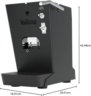 MACCHINA DA CAFFE' LOLLO CAFFE' LOLLINA BASIC NERO + BOX 40 CIALDE LOLLO MIX CLASSICA