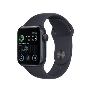 SMARTWATCH APPLE WATCH SE 2 40MM GPS ALLUMINIO MEZZANOTTE CON CINTURINO SPORT MEZZANOTTE M/L MXE93QF/A