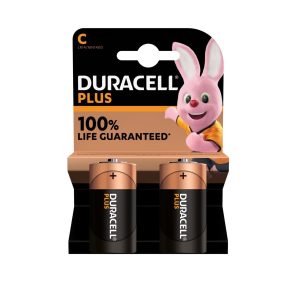 BATTERIA C MEZZA TORCIA ALCALINA 2PZ DURACELL PLUS POWER MN1400