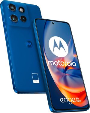 Motorola edge 50 neo 8/256GB, Fotocamera Sony LYTIA™ 700C 50+13+10MP selfie 32MP, Display 6.36" pOLED 120Hz, IP68, MediaTek MTK 24M, batteria 4310mAh, ricarica 68W, Android 14,PANTONE Nautical Blue