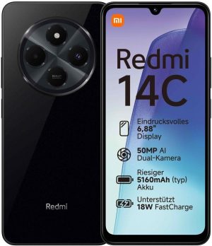 SMARTPHONE XIAOMI REDMI 14C NFC 4+128GB DUOS BLACK WINDTRE