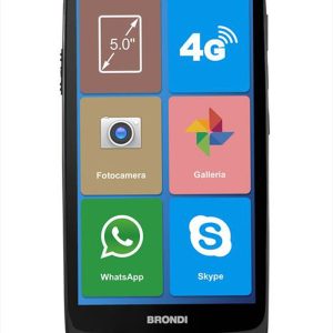 CELLULARE BRONDI AMICO VERO 4G BLACK ITALIA + COVER