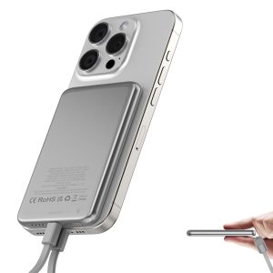 POWER BANK PER SMARTPHONE ONYX MS1-5K 5000MAH MAGSAFE ARGENTO