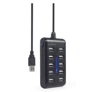 Hub Usb 2.0 10 Porte Techmade Uhb-U2p10p-01 Black