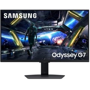 Samsung Monitor Gaming Odyssey G7 (S27DG702), Flat, 27'', 3840x2160 (UHD 4K), 16:9, HDR10+, 144Hz, 1ms (GtG), Compatibiltà G-Sync, HDMI, USB, DP, HAS, Pivot, Gaming Hub