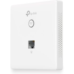 TP-Link EAP115-Wall Access Point Wireless N300 Mbps, 802.11b/g/n, 1 10/100 Mbps LAN, Supporto 802.3af PoE, Captive Portal, Gestione Software Centralizzata, Predisposizione al Montaggio a Muro