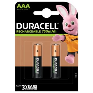 BATTERIA MINISTILO RICARICABILE AAA 750MAH BLISTER 2PZ DURACELL HR03/DC2400