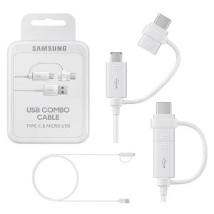 CAVO DATI/CARICA PER SMARTPHONE USB- MICRO USB/TYPE-C 1.5MT SAMSUNG EP-DG930DWEGWW WHITE