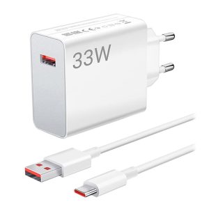 CARICABATTERIA DA RETE 33W XIAOMI BHR9956EU USB-A + CAVO TYPE-C WHITE