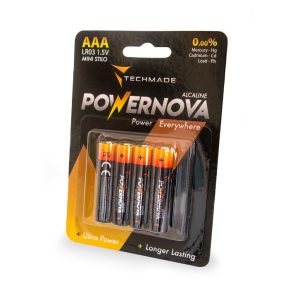 BATTERIA MINISTILO AAA ALCALINA 4PZ TECHMADE TM-LR03