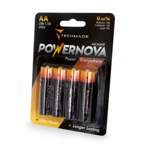 BATTERIA STILO AA ALCALINA 4PZ TECHMADE TM-LR6