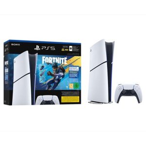 CONSOLE PS5 DIGITAL EDITION SLIM 825GB SONY BUNDLE FORTNITE FLOWERING CHAOS WHITE ITALIA