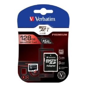 MEMORY CARD MICRO SD/TRANSFLASH 128GB VERBATIM CLASSE 10 44085