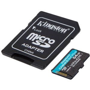 MEMORY CARD MICRO SD/TRANSFLASH 64GB KINGSTON CANVAS GO PLUS CLASSE 10 SDCG4/64GB