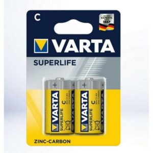BATTERIA SUPERLIFE TORCIA D ZINCO CARBONE 2PZ VARTA