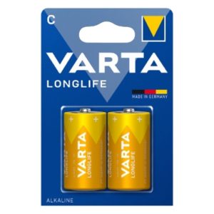 BATTERIA LONGLIFE MEZZA TORCIA C ALCALINA 2PZ VARTA