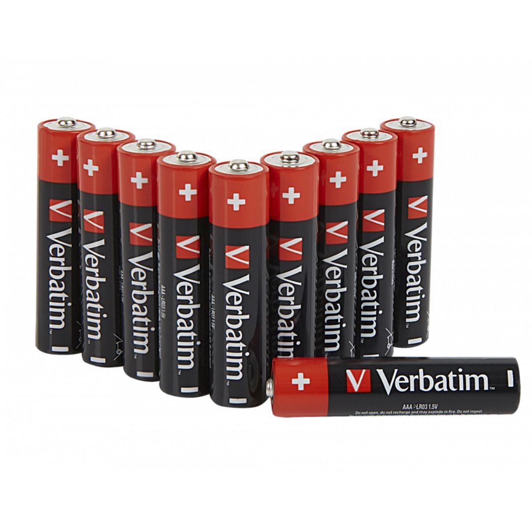BATTERIA MINISTILO AAA ALCALINA 10PZ VERBATIM 49874
