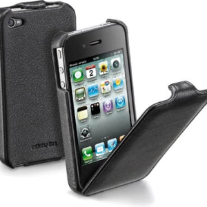 CUSTODIA FLAP CELLULAR LINE FLAPIPHONE4BK