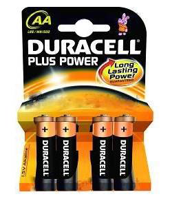 BATTERIA STILO AA ALCALINA 4PZ DURACELL PLUS MN1500