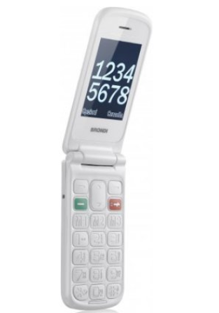 CELLULARE BRONDI AMICO FLIP PLUS DUOS WHITE ITALIA