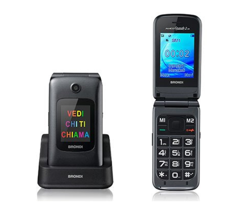 CELLULARE BRONDI AMICO GRANDE 2 DUOS TITANIO ITALIA