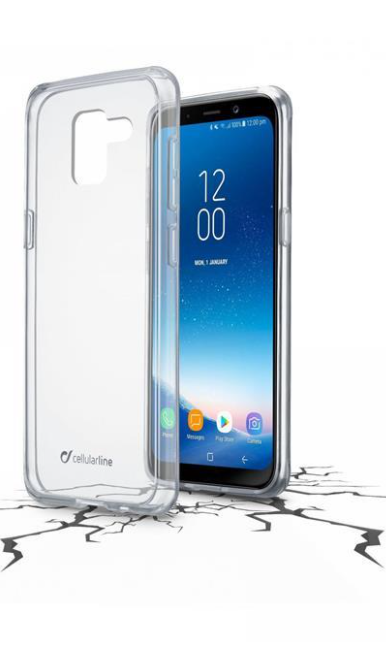 CUSTODIA PER SAMSUNG GALAXY A8 2018 RIGIDA CLEAR DUO CELLULAR LINE CLEARDUOGALA818T