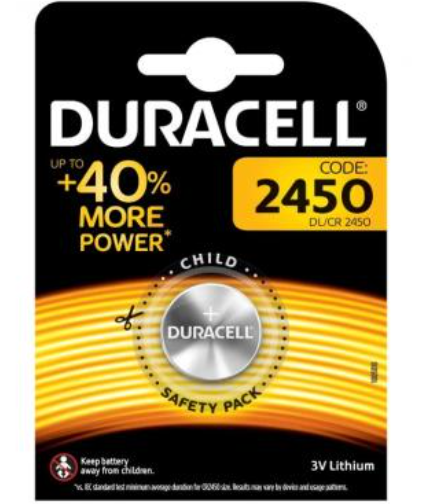 BATTERIA CMOS 3V DURACELL CR2450