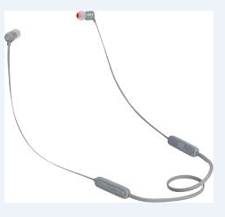 AURICOLARE BLUETOOTH IN-EAR JBL JBLT110BTGRY GREY