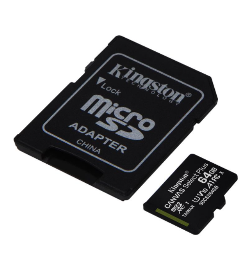 MEMORY CARD MICRO SD/TRANSFLASH 64GB KINGSTON CLASSE 10 SDCS2/64GB
