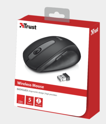 MOUSE OTTICO WIRELESS TRUST EASYCLICK 16536