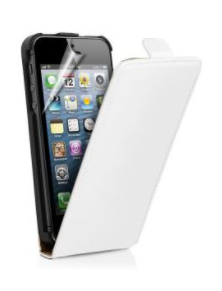 CUSTODIA PER APPLE IPHONE 5 FLIP OEM WHITE