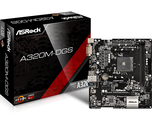 MAINBOARD AM4 ASROCK A320M-DGS 90-MXB5A0-A0UAYZ