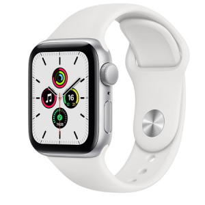 SMARTWATCH APPLE WATCH SE 44MM GPS ALLUMINIO ARGENTO CON CINTURINO SPORT BIANCO MYDQ2TY/A