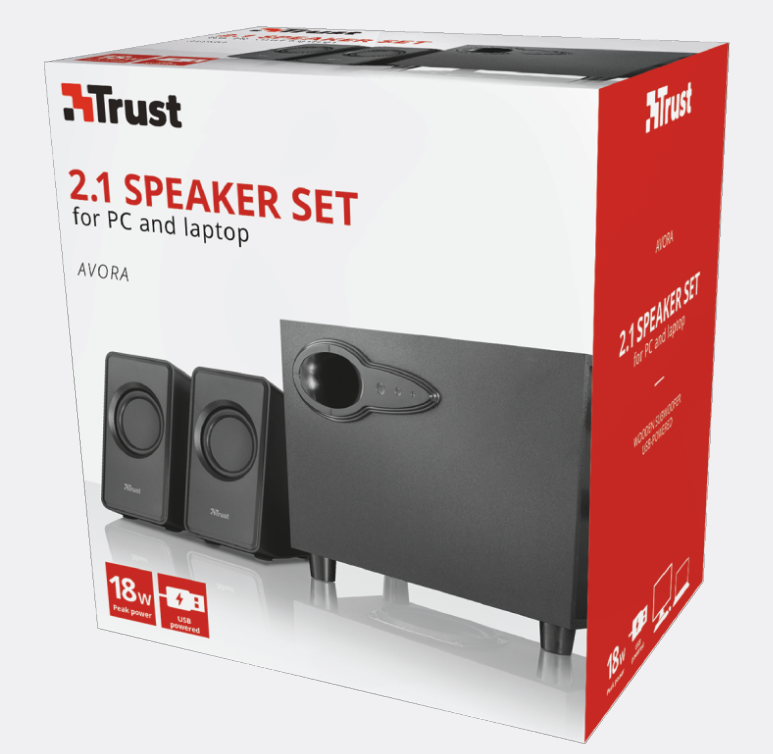 SPEAKER SUBWOOFER 2.1 TRUST AVORA 20442