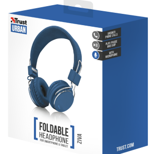 CUFFIE + MICROFONO 3.5MM TRUST ZIVA BLUE 21823
