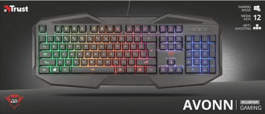 TASTIERA USB GAMING TRUST GXT830RW AVONN 22280