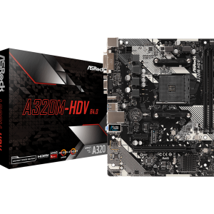 MAINBOARD AM4 ASROCK A320M-HDV R4.0 90-MXB9L0-A0UAYZ